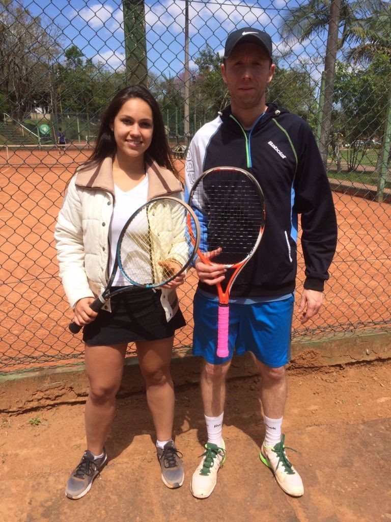 Ana Luiza Coelho e Felipe Fernandes, atletas do tênis de quadra.